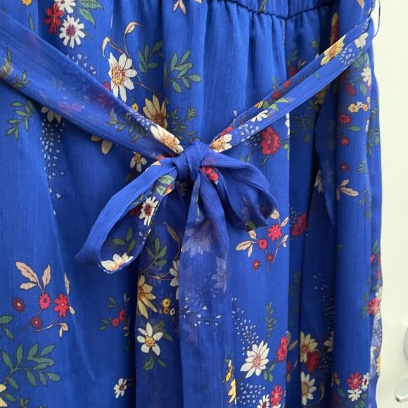 Midi Vince Camuto blue flowery dress Size 2 - Picture 5 of 7
